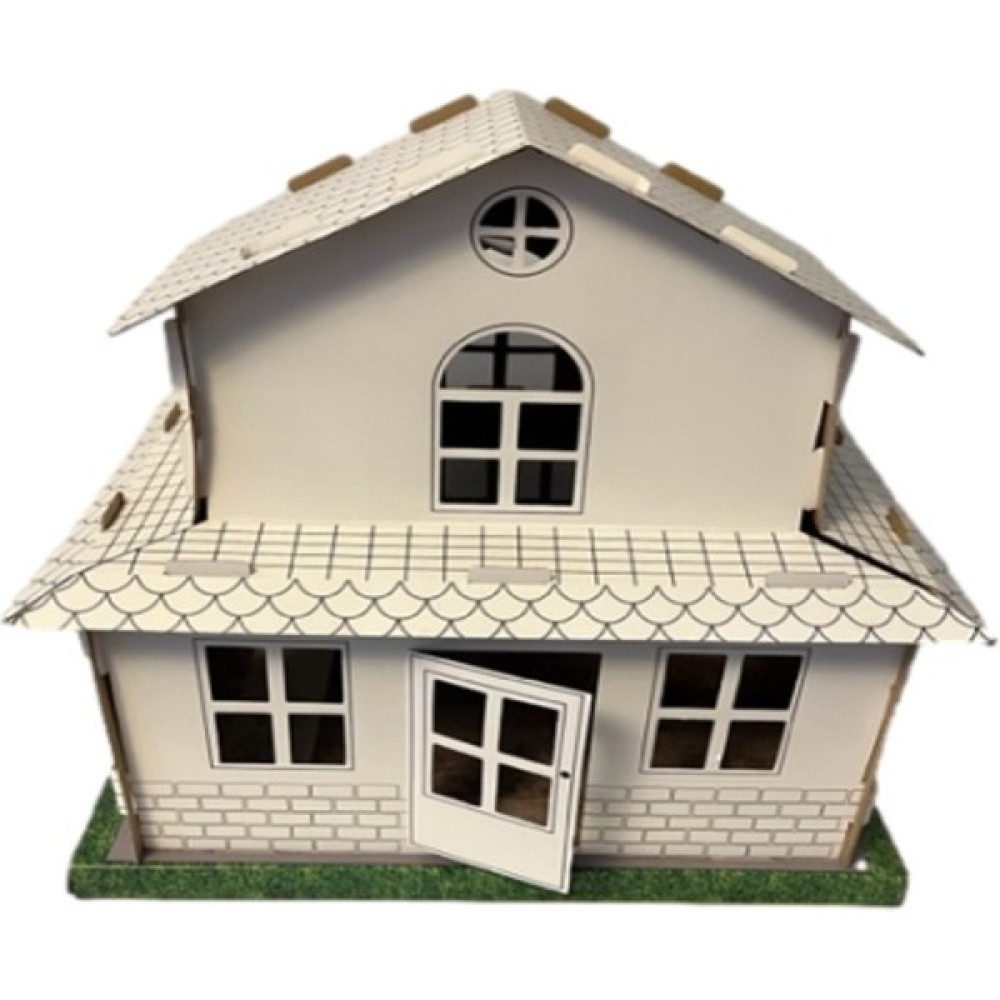 Hdg Beyaz Köşk 3D Karton Maket Boyama Evi 41X26X42 cm Maket Fiyatı