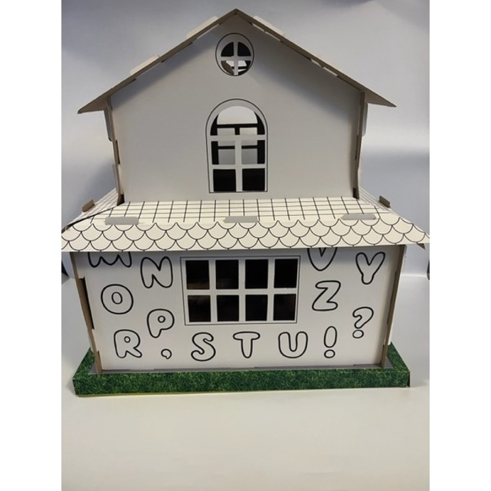 Hdg Karton Oyun Boyama Evi Eğitici ve Öğretici Maket Boyama Evi 41X26X42 cm - 1 adet Maket Fiyatı