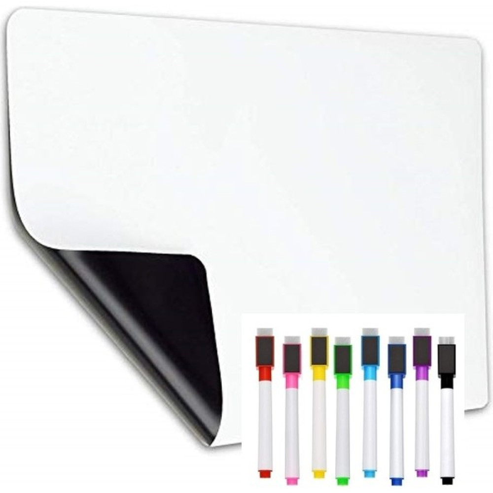 Hdg Mıknatıslı Manyetik Beyaz Tahta 30 x 42 cm Katlanabilir Silinebilir Yazı Mesaj Tablosu + 8 Kalem - 5 Adet Yazı Tahtası Kalemi Fiyatı