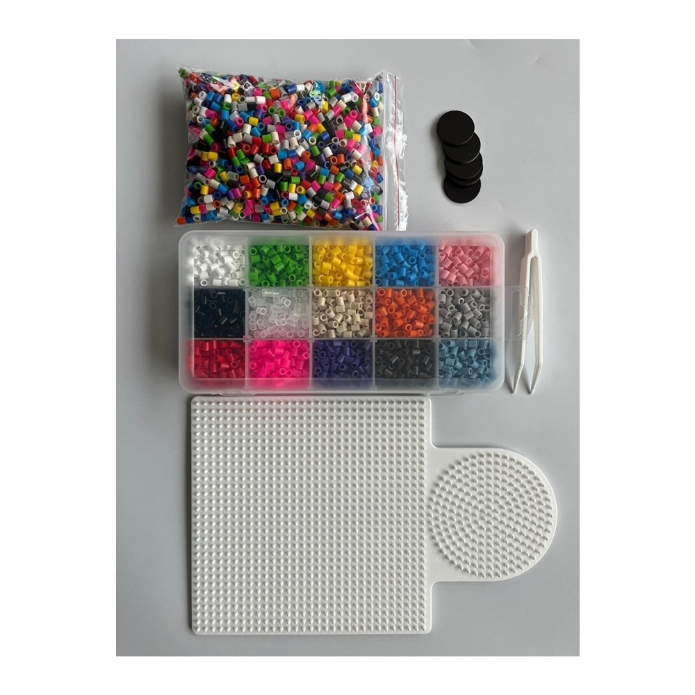 Hdg Ütü Ile Yapışan Boncuk Seti 5000li Midi Boy Boncuk + Dizme Kalıbı + Cımbız + Magnet Diğer Fiyatı