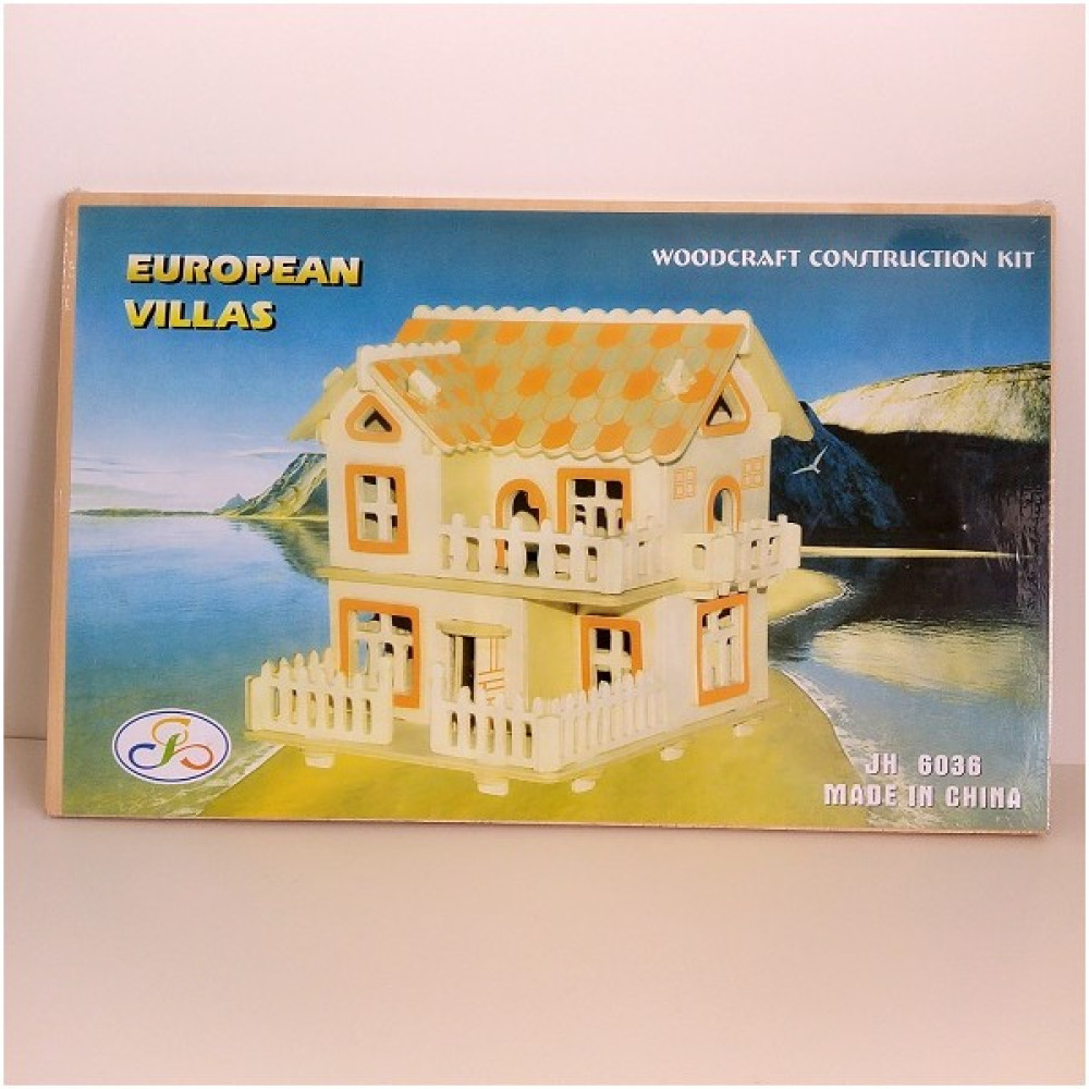 Hdm Maket Ev Ahşap 3d Biblo Eğitici Oyuncak Villa Yazlık TEGG Maket Fiyatı