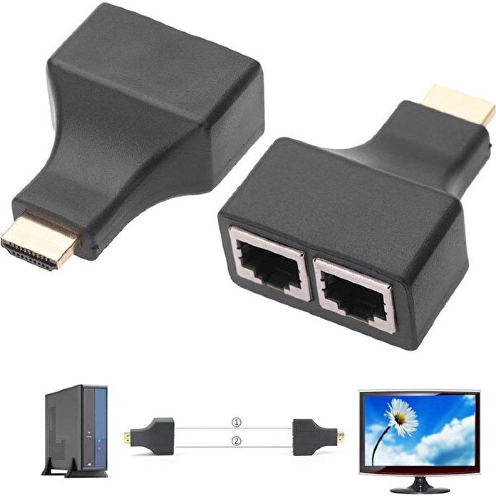 HDMI RJ45 Cat5 6 Extender Uzatıcı Uzatma Aparatı Adaptör Bilgisayar Çevirici ve Adaptörü Fiyatı