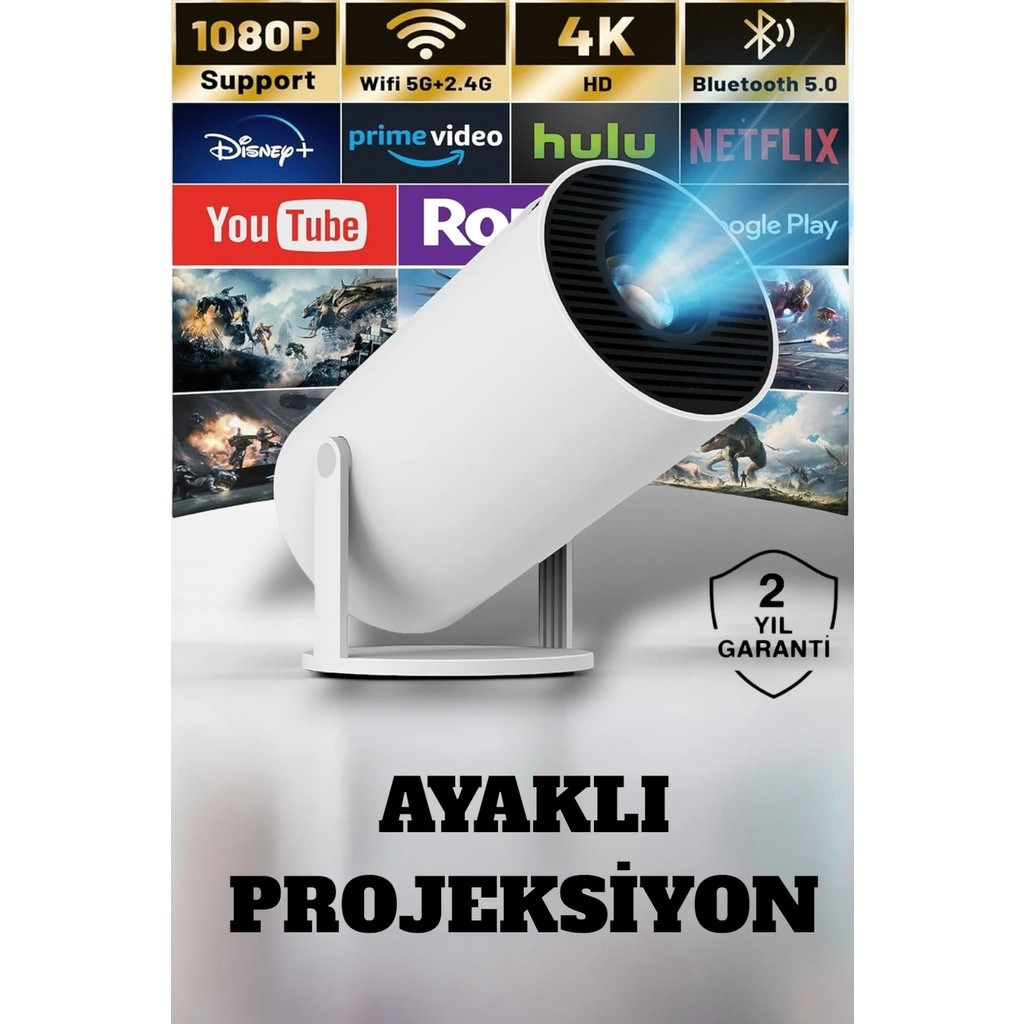 HDMI ve Full HD Teknolojili Ayaklı Projeksiyon 160 Ansı Lümen Kablosuz Kullanım ile Geniş Ekran Deneyimi Bilgisayar Çevirici ve Adaptörü Fiyatı