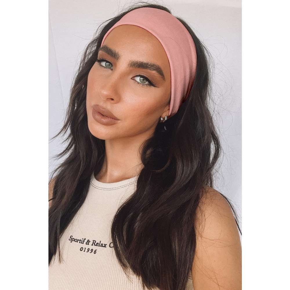 H&E DESIGN Kadın Pudra Pembe Esnek Pamuklu Bandana Saç Bandı Toka, Taç & Saç Bandı Fiyatı