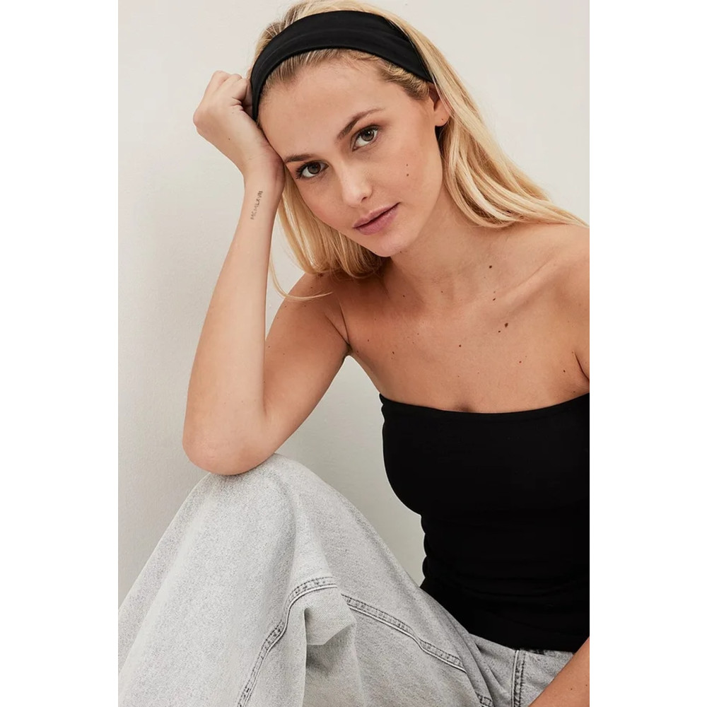 H&E DESIGN Kadın Siyah Esnek Pamuklu Bandana Saç Bandı Toka, Taç & Saç Bandı Fiyatı