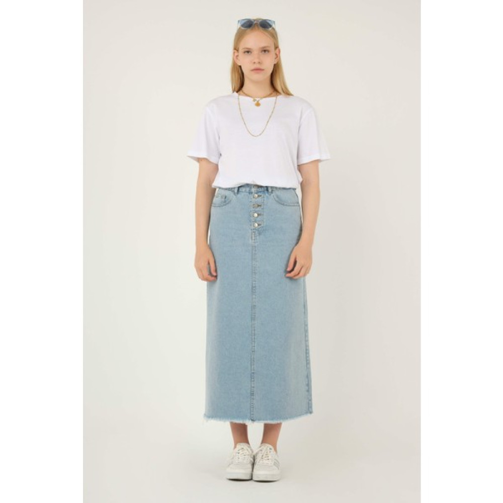 HE-QA Denim Etek Mavi Etek Fiyatı