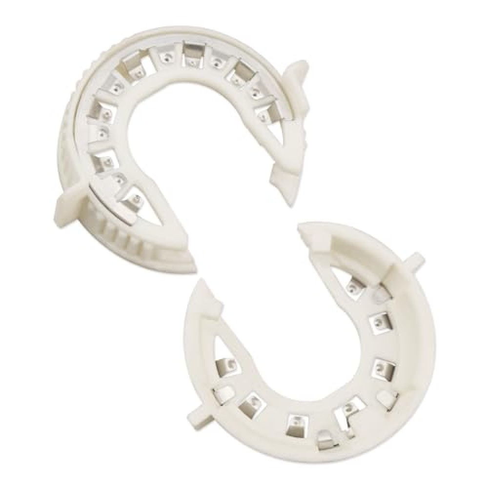Headlight Bulb Holder Retainer Clip Ring Fit for Chevrolet/GMC/Dodge/Jaguar/Evoque/Tesla 2010-2020, Headlamp Bulb Holder Retainer Snap Ring Type C, White 2 PCS