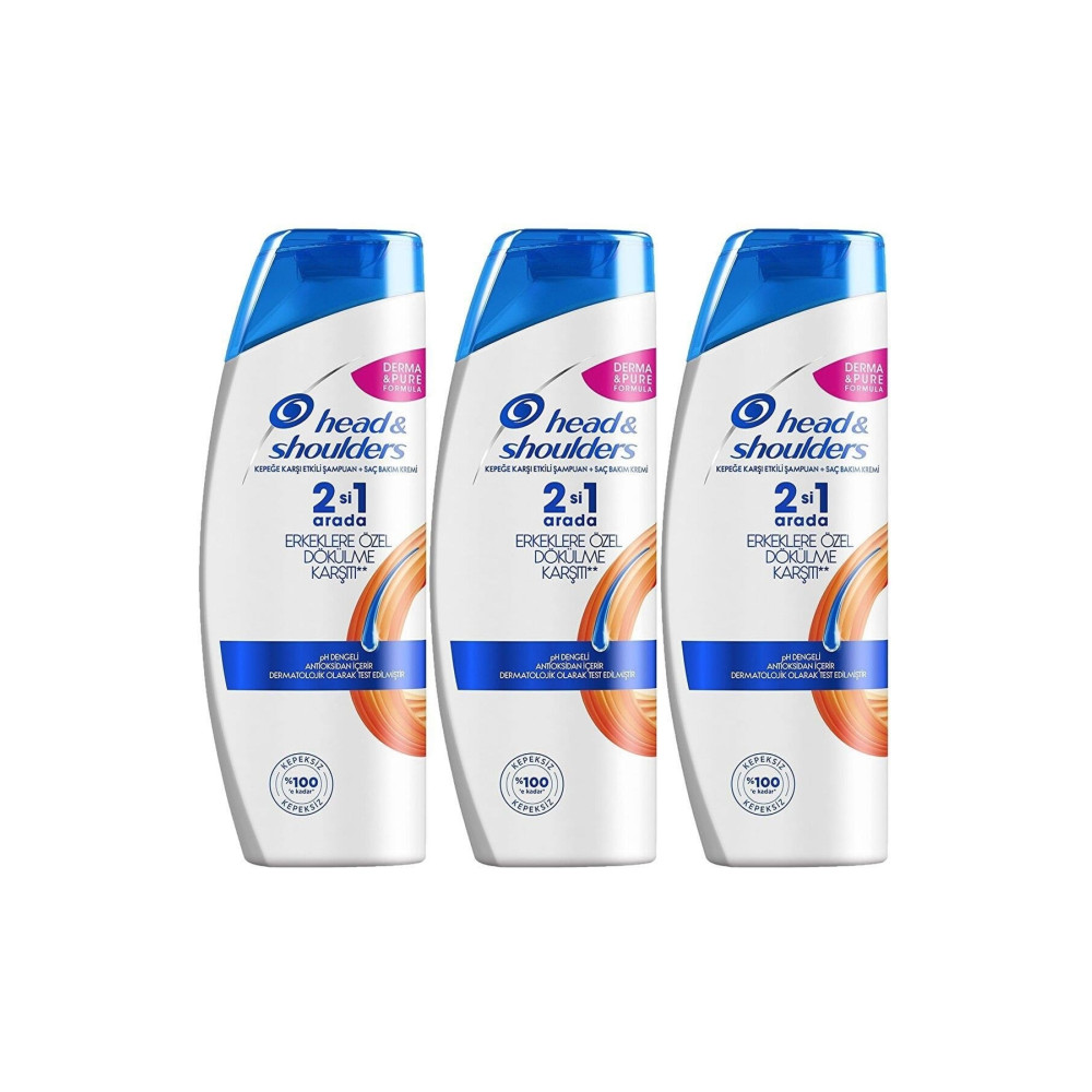 Head&Shoulders Head & Shoulders 350 Ml. 2-1 Erkeklere Özel Dökülme Karşıtı Şampuan 72 Saat Kepeksiz X 3 Adet Şampuan ve Saç Kremi Fiyatı