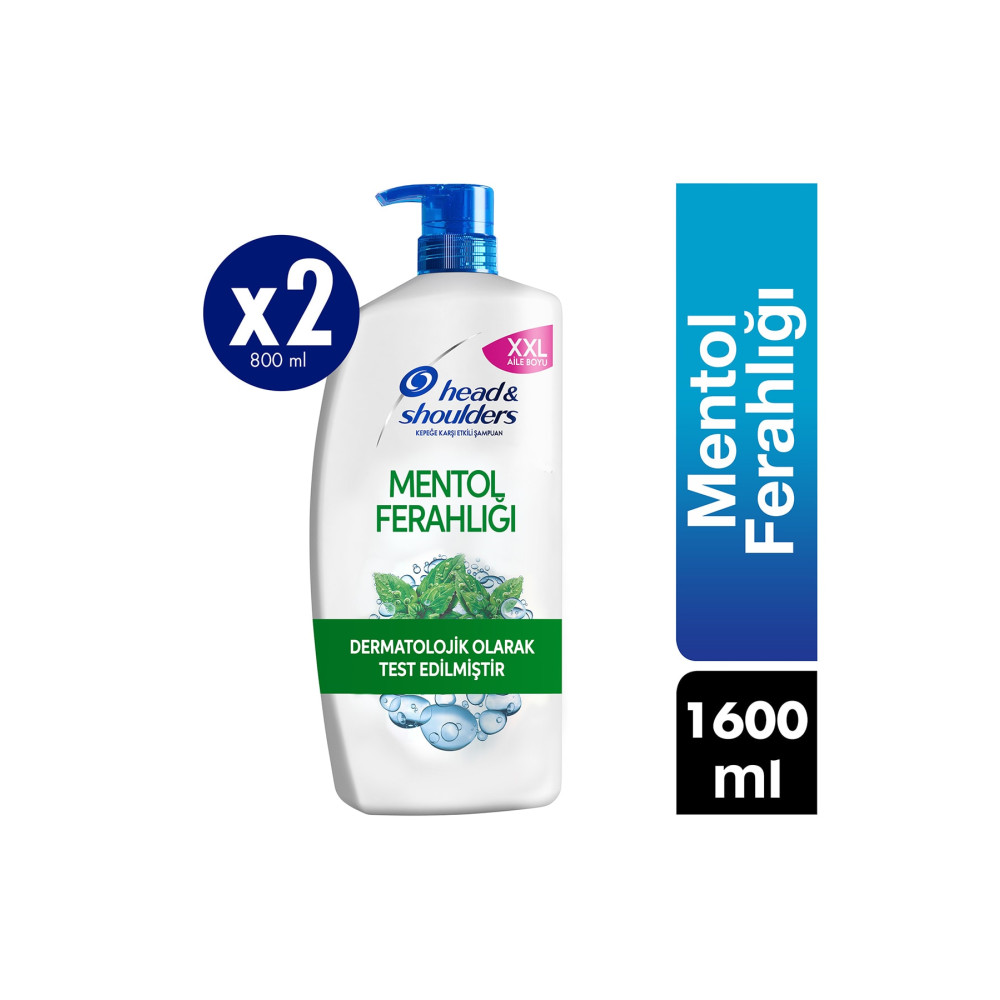Head&Shoulders Kepek Karşıtı Şampuan Mentol Ferahlığı 1600 ml 800x2 Şampuan ve Saç Kremi Fiyatı
