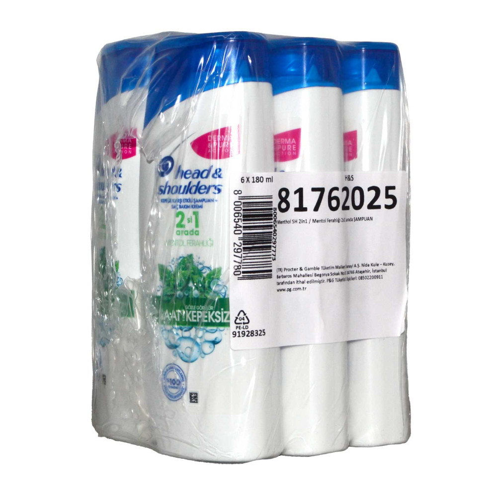 Head&Shoulders Şampuan 180 ml 2'si 1 Arada Mentol Ferahlığı