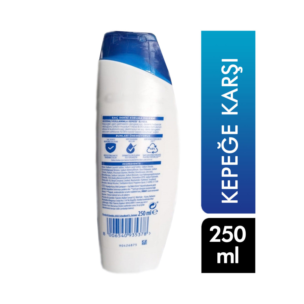 Head&Shoulders Şampuan 250 Ml 2 si 1 Arada Kepeğe Karşı Etkili Mentol