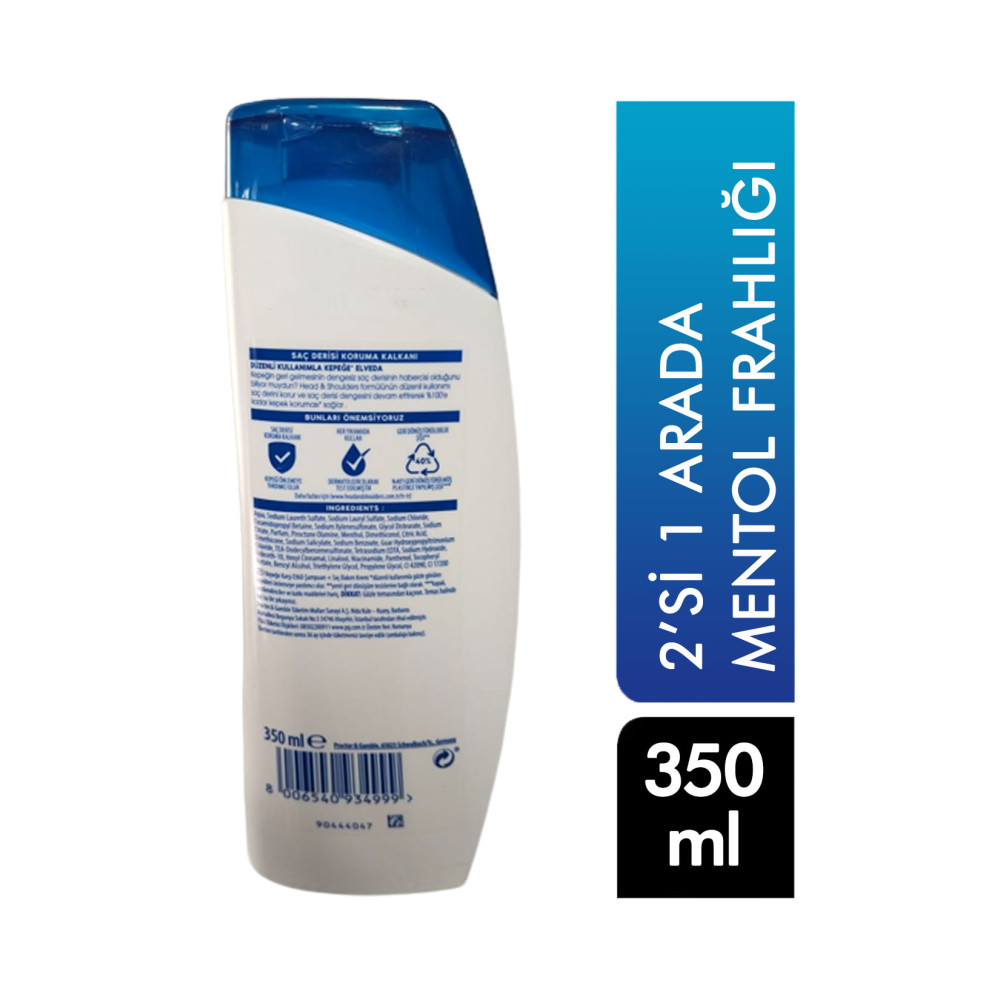 Head&Shoulders Şampuan 350 ml 2/1 Mentol Ferahlığı