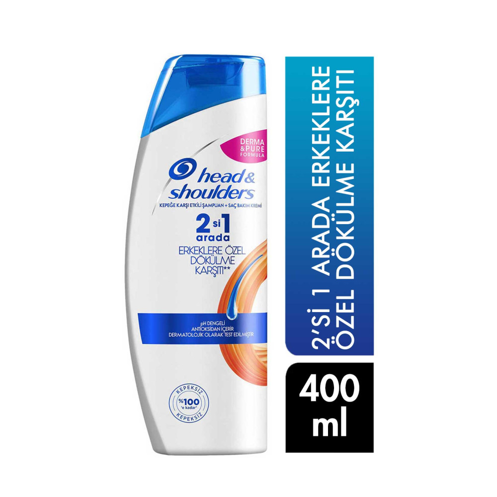 Head&Shoulders Şampuan 400 ml 2 si 1 Arada Dökülmelere Karşı Erkeklere Şampuan ve Saç Kremi Fiyatı