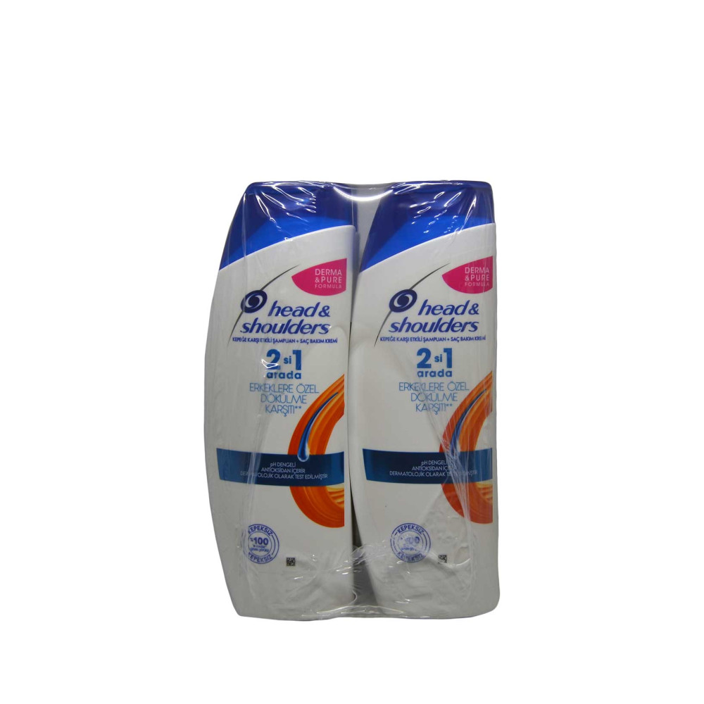 Head&Shoulders Şampuan 400 ml 2 si 1 Arada Dökülmelere Karşı Erkeklere