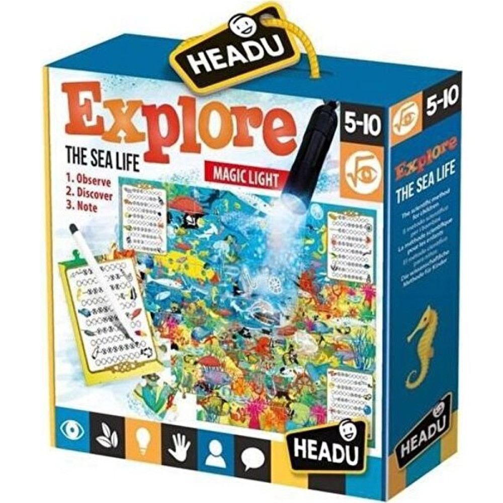 Headu Deniz Yaşamını Keşfet Fenerli Puzzle ( Explore The Sea Lıfe ) Eğitici Oyuncak Fiyatı
