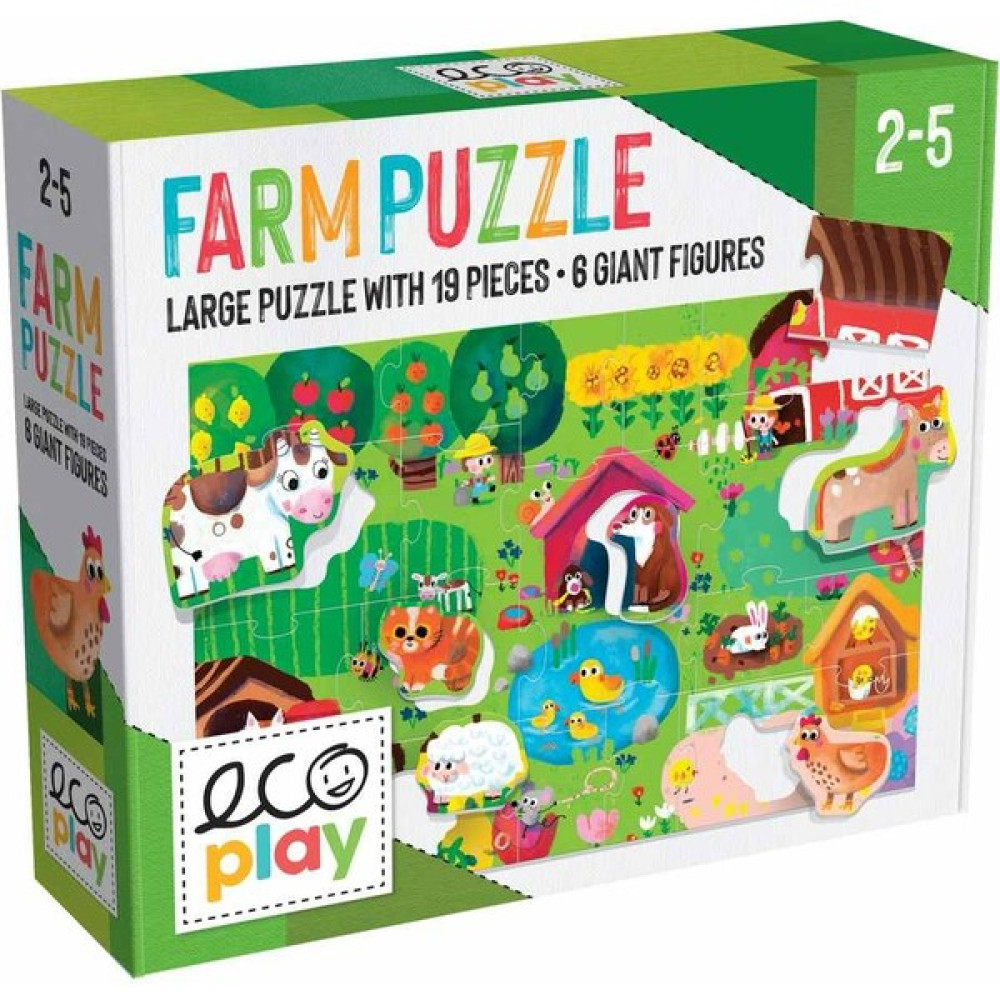 Headu Ecoplay Shaped Puzzle Farm (2-5 Yaş) Eğitici Oyuncak Fiyatı
