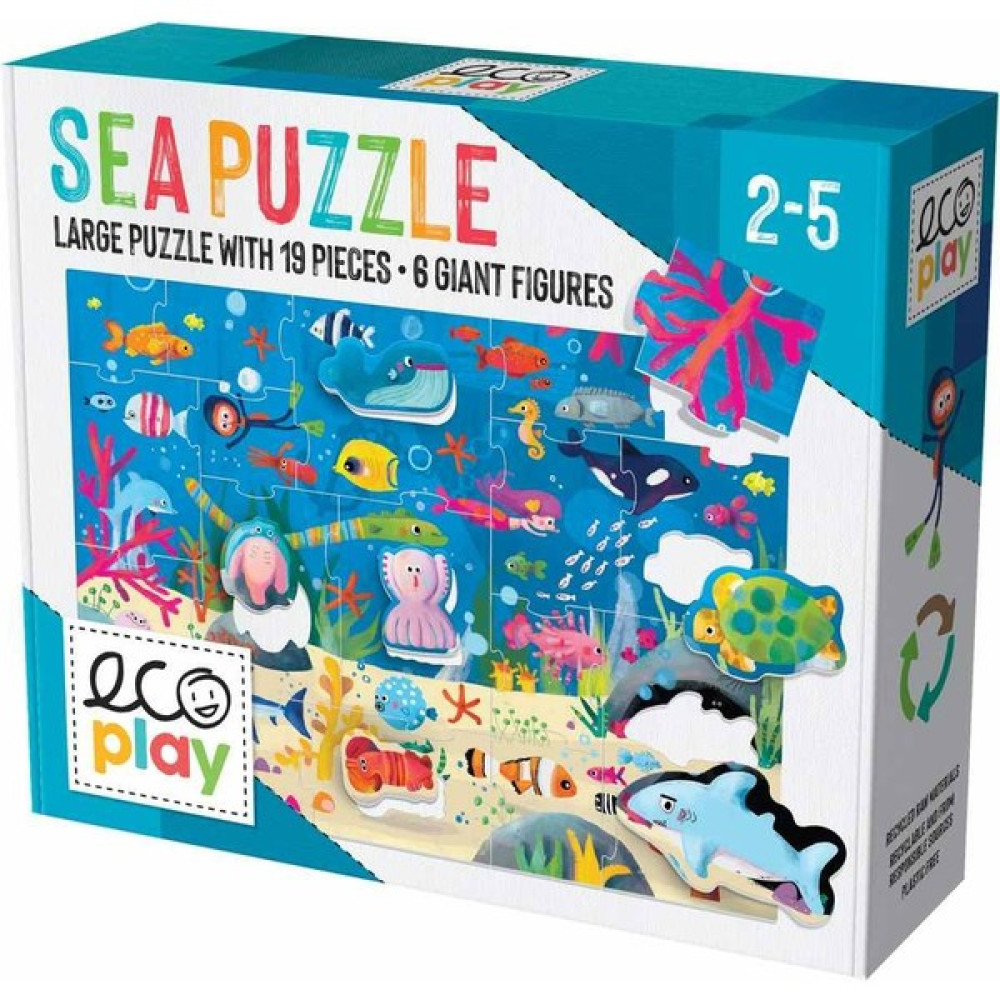 Headu Ecoplay Shaped Puzzle Sea (2-5 Yaş) Eğitici Oyuncak Fiyatı