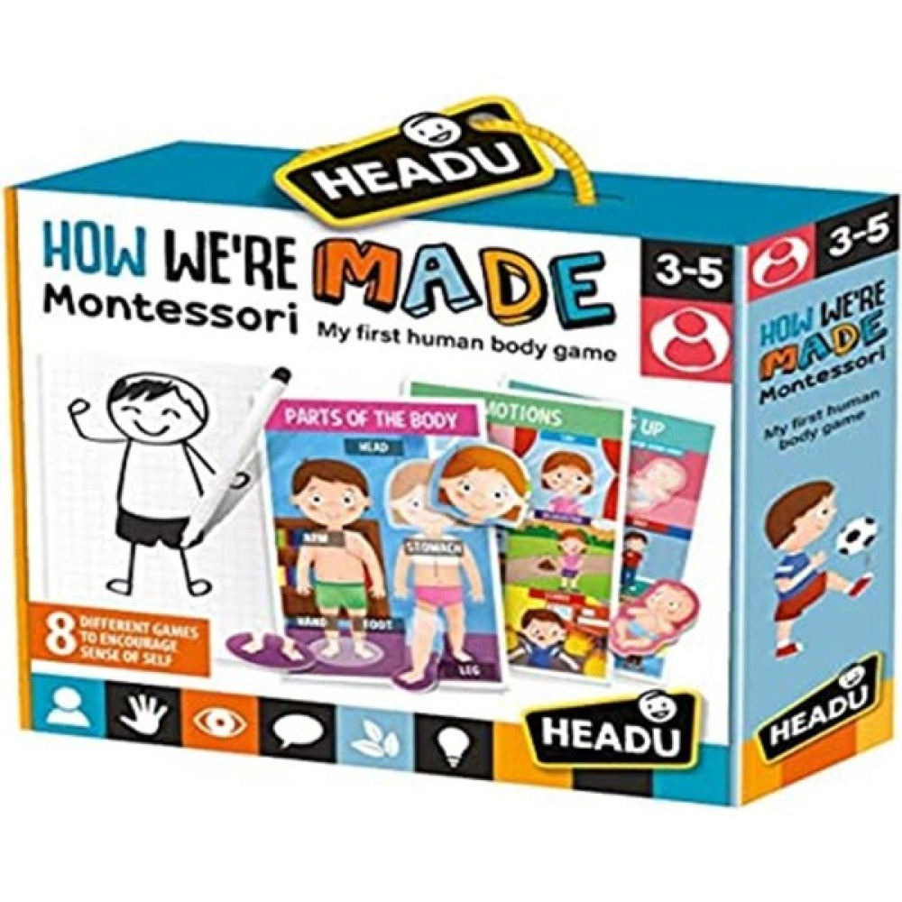 Headu How We Are Made Montessori (3-5 Yaş) EN22823 - Renkli Oto Boyaları Fiyatı