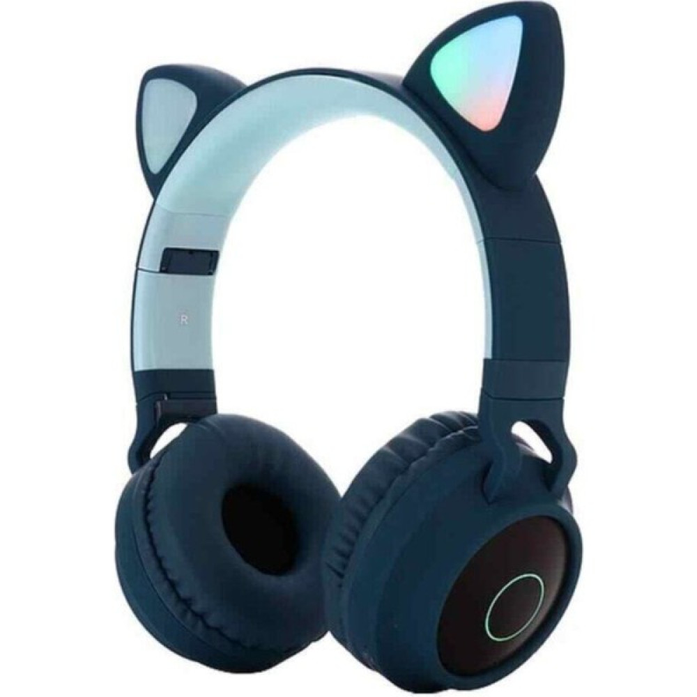 Heartz Cat Ear B39 Kablosuz Bluetooth 5.0 LED Işıklı Kedili Çocuk Kulaklığı - Mavi Kulak Üstü Kulaklık Fiyatı