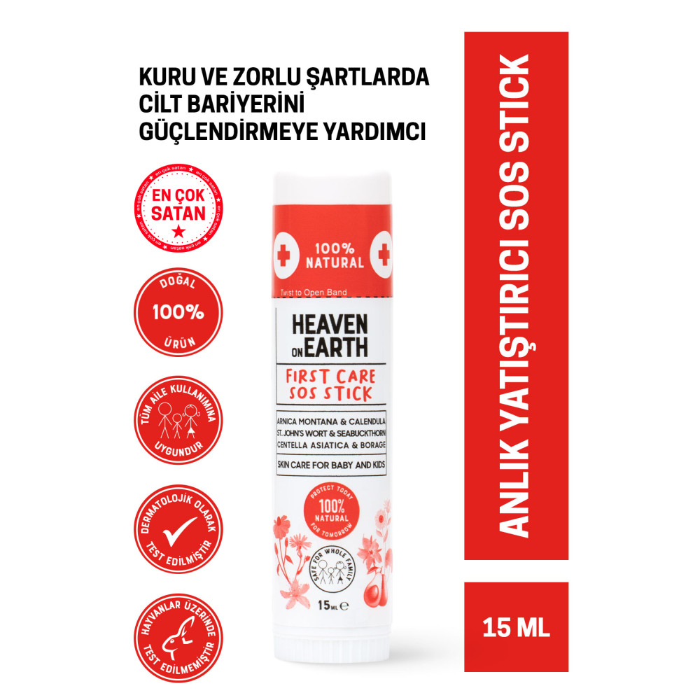 Heaven on Earth First Care Sos Stick_15ml- %100 Doğal Ve Organik Içerikli Anlık Yatıştırıcı Bakım Balmı- Bebek Bakım Fiyatı