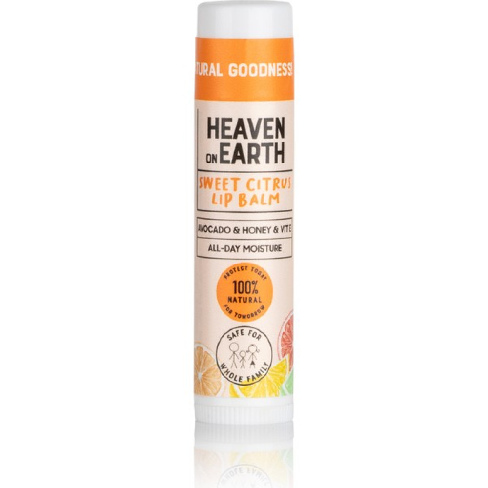 Heaven On Earth Sweet Citrus Lip BALM%100 Doğal ve Organik Içerikli Nemlendirici Besleyici Dudak Bakım Kremi Portakallı5 gr Bebek Bakım Fiyatı
