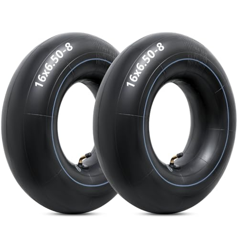 Heavy Duty 16x6.50-8 Inner Tubes with TR-87 Bent Valve Stem, Premium Replacement 16x6.50-8/16x7.50-8 Lawn Mower Tire Tubes Fit for Tractor, Garden Trailer, Golf Carts, Wheelbarrows and More Pack of 2 Tires Fiyatı