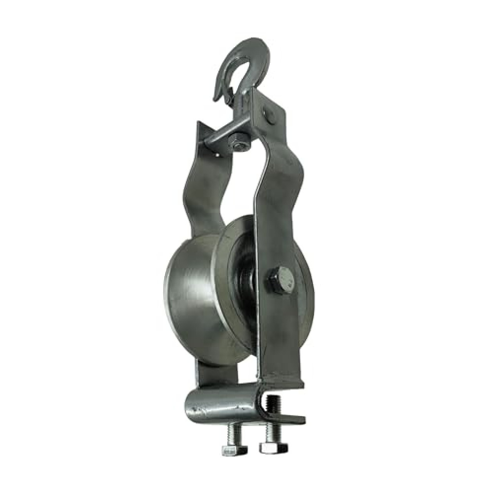 Heavy-Duty Cable Pulley for the Installation Power, Ethernet, and Fiber Optic Cables, All-Metal Construction, Carbon Steel Frame, 4.4" Aluminum Alloy Wheel, Suspension/Base Mounting