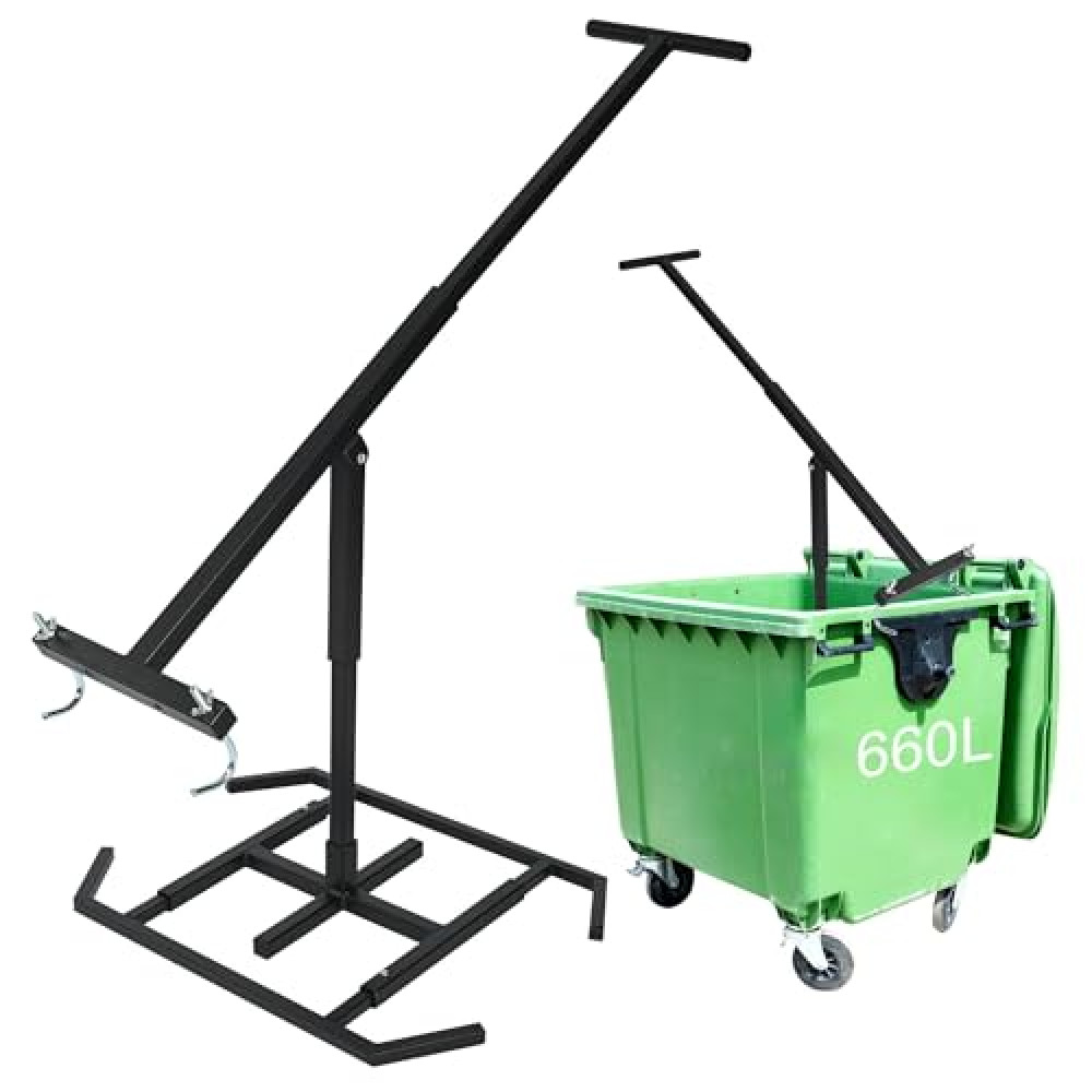 Heavy-Duty Trash Compactor Tool, Suitable for 240-660L Bins, Durable Waste Compression Tool with Comfortable Handle, Space-Saving Trash Can Press