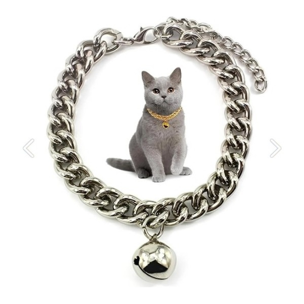 Hebmeyy Ayarlanabilir Zincir Alüminyum Zilli Gold Lüx Kedi ve Küçük Irk Köpek Kolye Tasması - Gri - S Evcil Hayvan Ürünleri Fiyatı