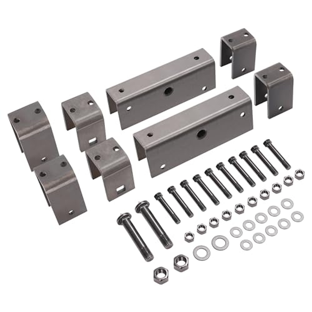 HECASA Trailer Axle Hanger Kit Compatible with Complete 2" Wide Slipper Spring Hanger kit Steel Anti-Rust Oil