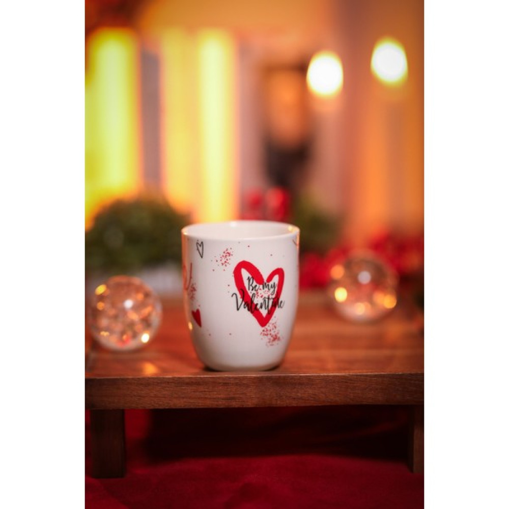 Heda Porselen Be My Valentine Mug Kupa 230 ml Porselen Sevgililer Günü Özel - Beyaz Fincan / Bardak / Kahve Takımı Fiyatı
