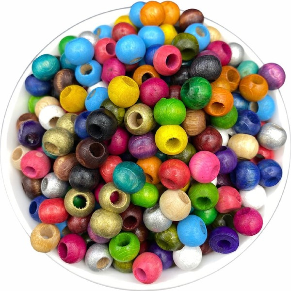 Hedef Bijuteri 10MM Karışık Renkli Tahta,ahşap Boncuk (100GR,~340 Adet Boncuk) Oyun & Hobi Fiyatı