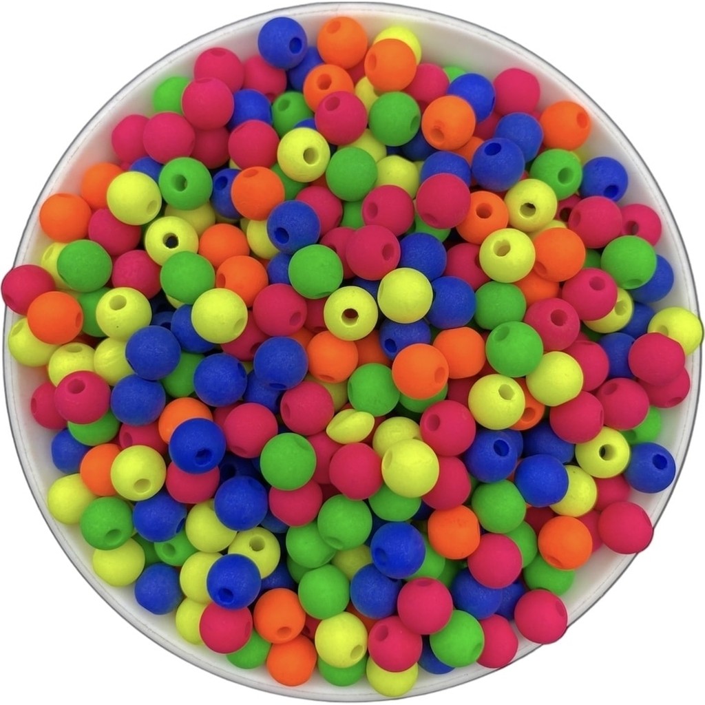 Hedef Bijuteri Neon BONCUK,50GR 8mm Karışık Renkli Mat Neon Fosforlu Boncuk,takı Çanta Yapım Boncuğu (~210 Adet) Diğer Fiyatı