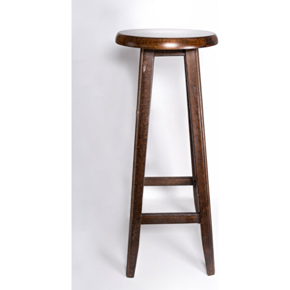Hedisam Ahşap Yüksek Yuvarlak 1. Ceviz Renk Bar Taburesi 80 cm Masa - Sandalye & Tabure Fiyatı