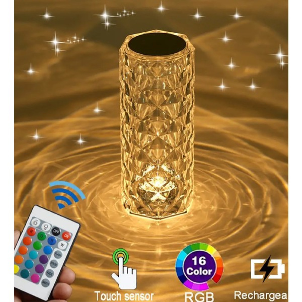Hediye Biziz Bluetooth Hapörlörlü, Şarjlı ve Uzaktan Kumandalı Rgb Kristal Masa Lambası - Renkli Gece Lambası Fiyatı