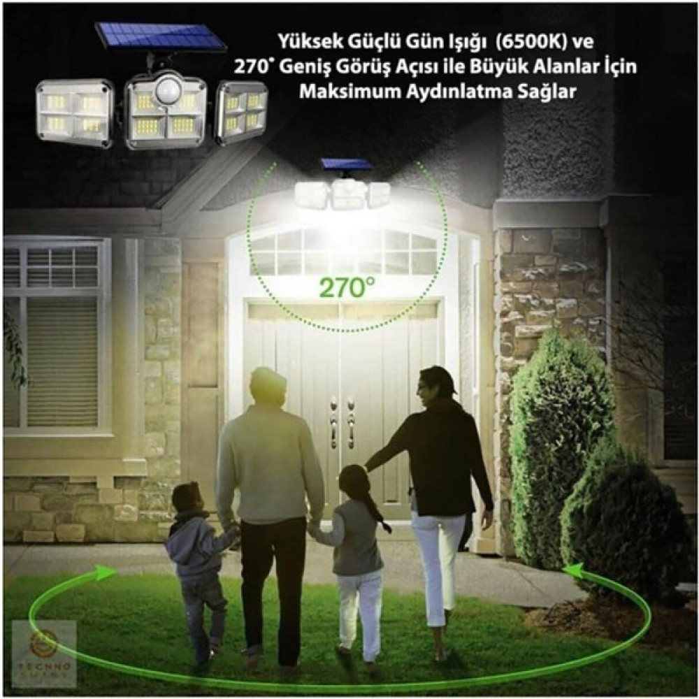 Hediye Biziz Kumandalı Solar Güneş Enerjili 122 Ledli Hareket Sensörlü Bahçe Aydınlatma Lambası Dış Mekan & Bahçe Oyuncakları Fiyatı