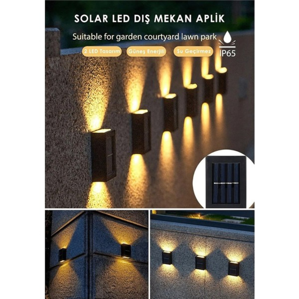 Hediye Biziz Yeni Model Solar Güneş Enerjili Çift Taraflı Duvar Lambası Dış Mekan & Bahçe Oyuncakları Fiyatı