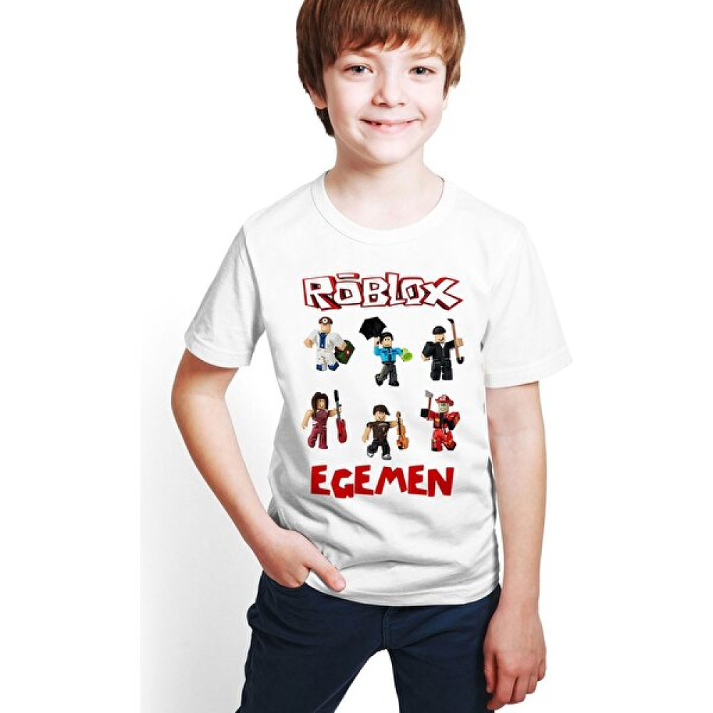 Hediye Center Kişiye Özel Isimli Roblox Baskılı Beyaz Unisex Çocuk T-Shirt M06 Erkek Çocuk T-shirt Fiyatı