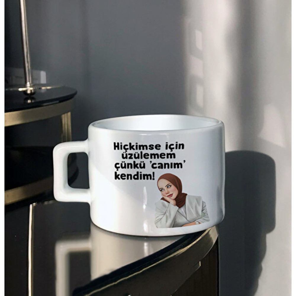 Hediye Expres Çay-Kahve Tesettürlü Canım Kendim Tasarımlı Fincanı Fincan / Bardak / Kahve Takımı Fiyatı