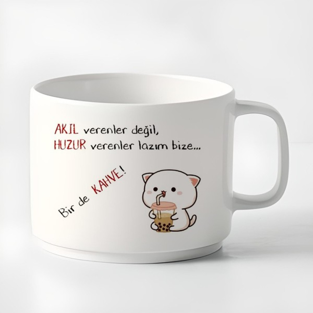 Hediye Express Double Türk Kahvesi Fincanı Espresso Mochi Cat Motto Fincan Kupa 180 ml Fincan / Bardak / Kahve Takımı Fiyatı