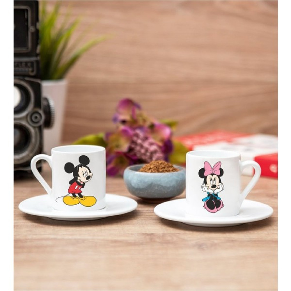 Hediye Express Mickey Mouse Sevgililere Özel 2'li Kahve Fincanı Seti Fincan / Bardak / Kahve Takımı Fiyatı