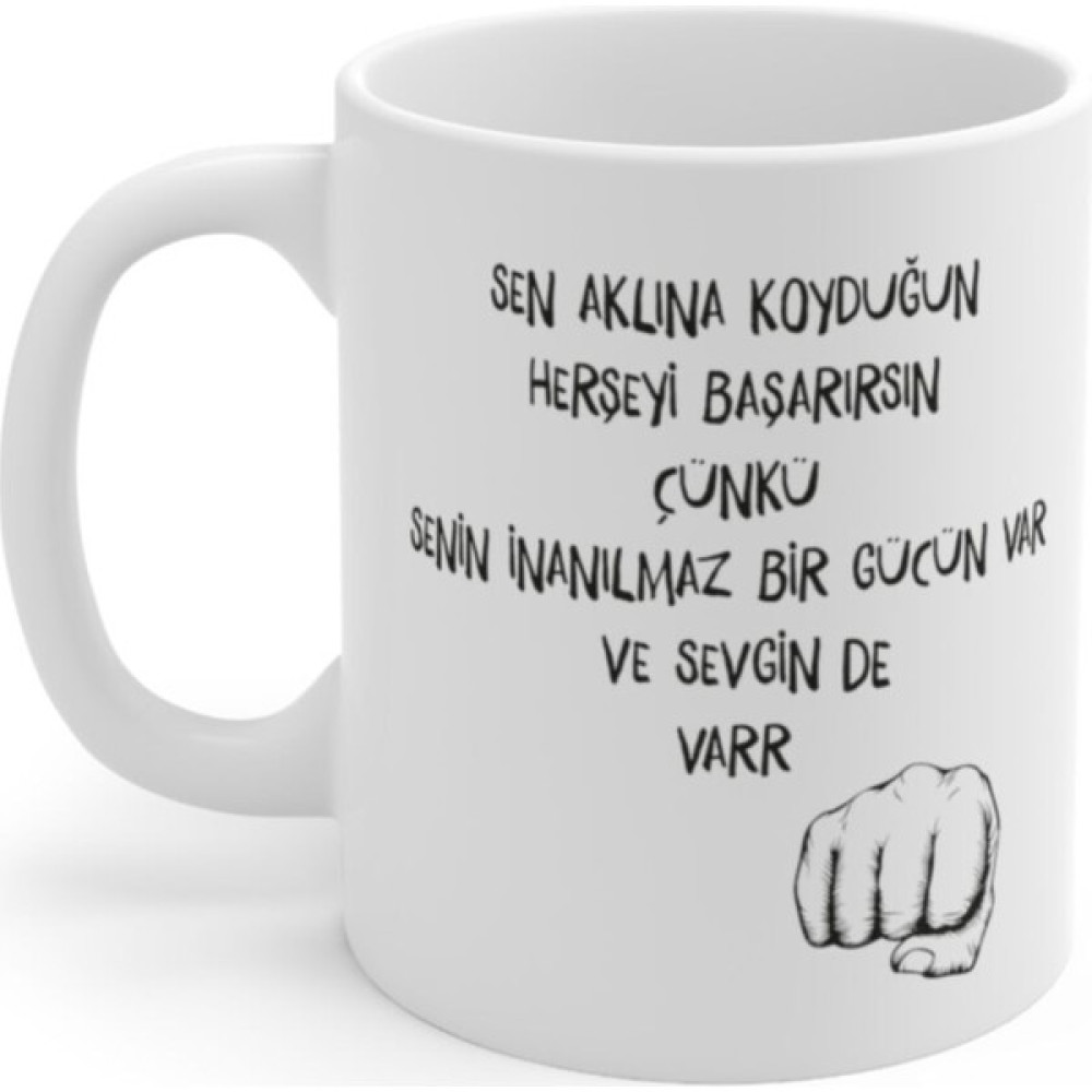 Hediye Express Sen Aklına Koyduğun Her Şeyi Başarırsın Tasarımlı Baskılı Kahve Kupası, Çay-Kahve-Çorba Kupası Fincan / Bardak / Kahve Takımı Fiyatı