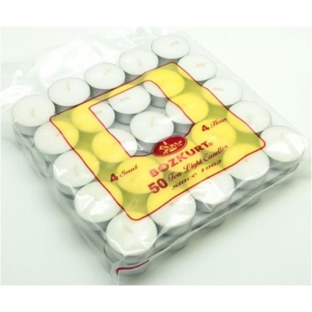 Hediye Fikri 4 Saat Yanma Süresi Bozkurt Mum Beyaz Tealight Mum 50' Li - 50 Adet Diğer Fiyatı