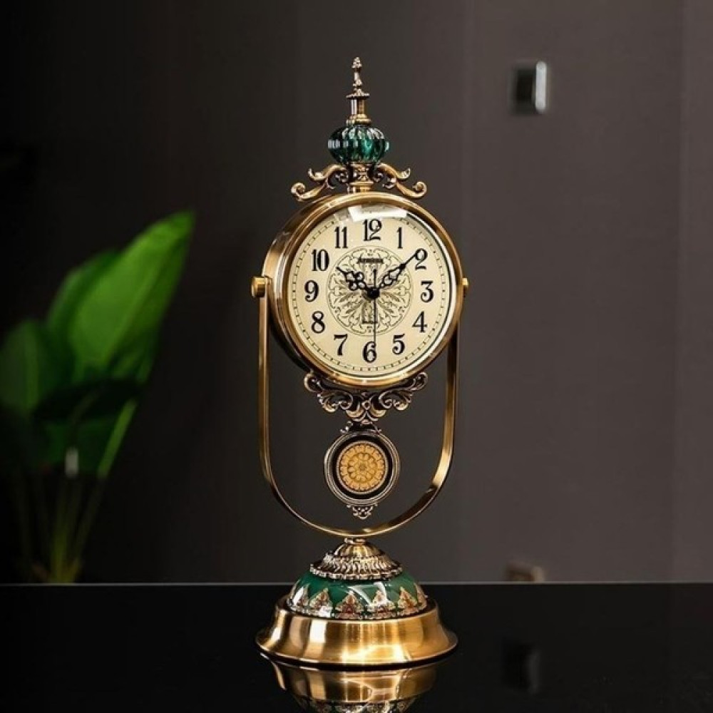 Hediye Fikri Vintage Nostaljik Dekroatif Sarkaçlı Masa Üstü Saat 38 cm Masa Saati Fiyatı