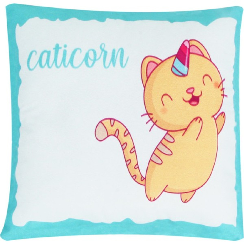 Hediye Kanalı Caticorn Puf Yastık Unicorn - 25 x 25 cm - Renkli Yastık Fiyatı