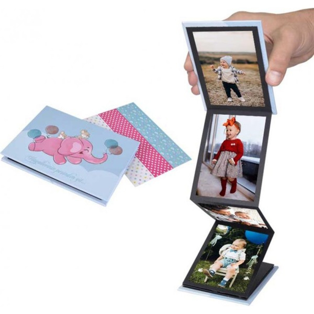 Hediye Kesesi Filli Mini Akordiyon Fotoğraf Albümü - Mavi Resim & Fotoğraf Çerçevesi Fiyatı