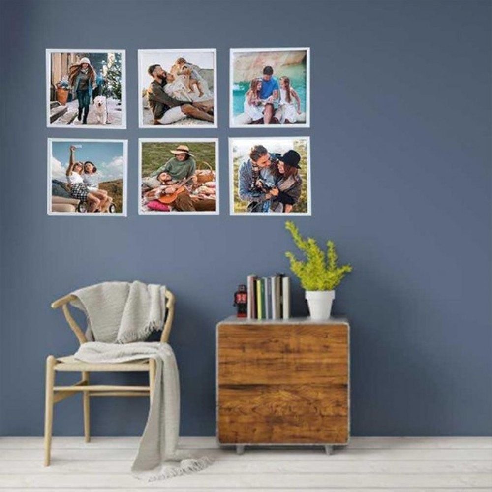 Hediye Kesesi Yapışan Sök Tak Kare Çerçeve - Beyaz 3'lü Paket Resim & Fotoğraf Çerçevesi Fiyatı