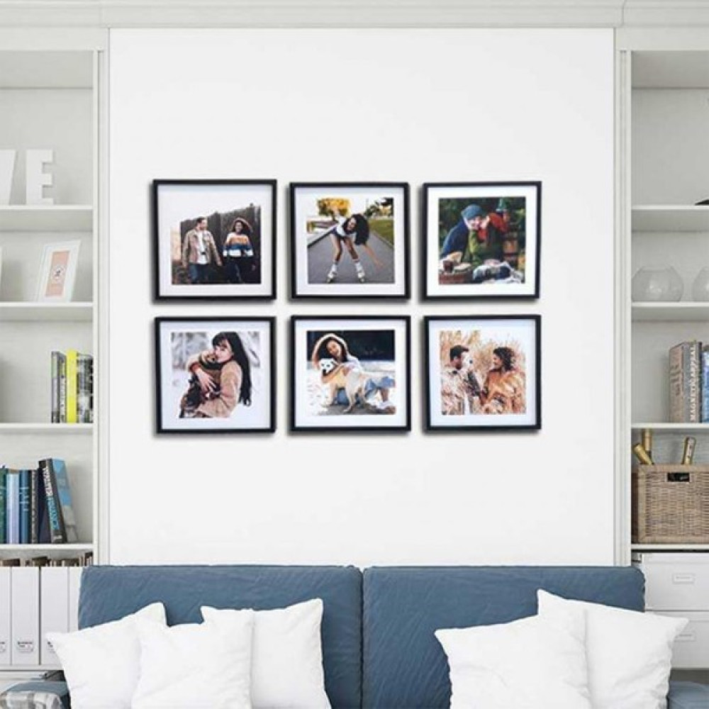 Hediye Kesesi Yapışan Sök Tak Kare Çerçeve - Siyah 3'lü Paket Resim & Fotoğraf Çerçevesi Fiyatı
