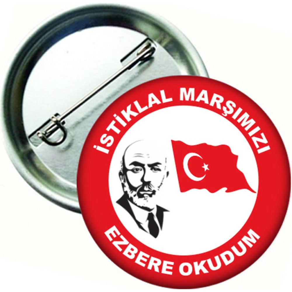 Hediye Panayırı 20 Adet - Istiklal Marşımızı Ezbere Okudum Öğrenci Rozeti Rozet Fiyatı