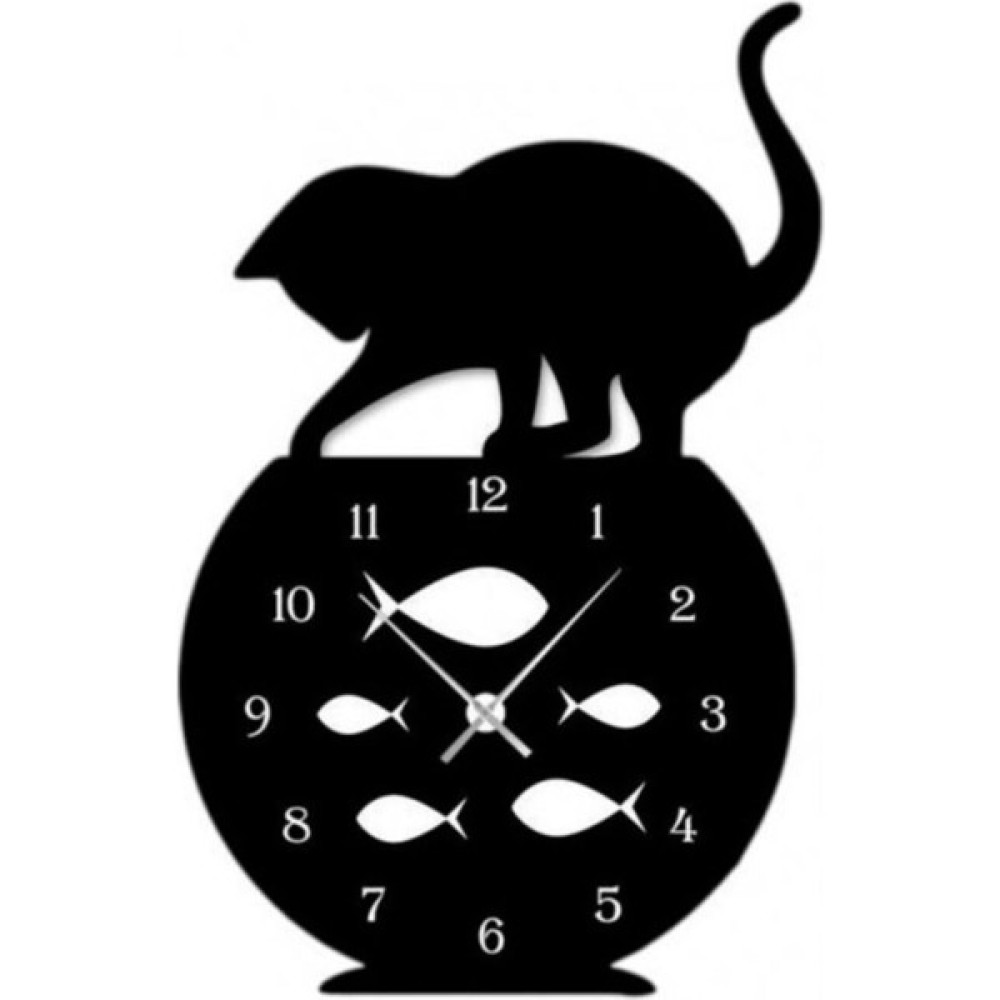 Hediye Rehberim Kedi Figürlü Duvar Saat Dekoratif Saat Fiyatı